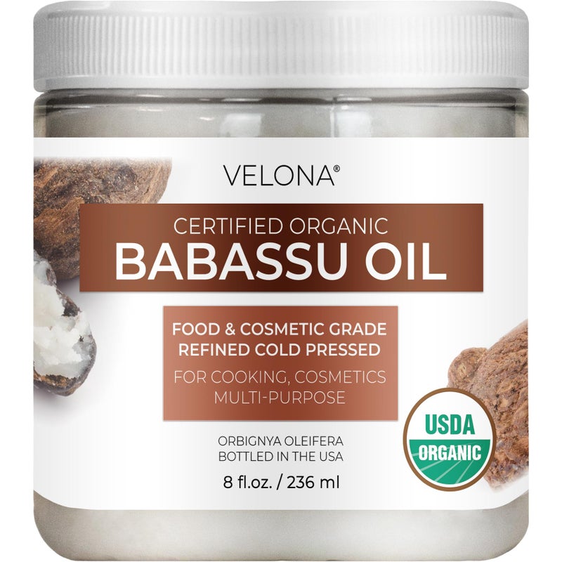 velona Babassu Oil USDA Certified Organic - 8 Fl Oz | 100% Pure and Natural Carrier Oil | Refined, Cold Pressed | Face, Hair, Body & Skin Care and Cooking | Use Today - Enjoy Resultsâ€¦ - Image 1